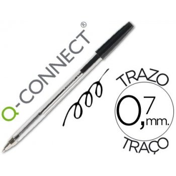 Connect Ball point pen Transparent Black Negro 50 pieza(s)