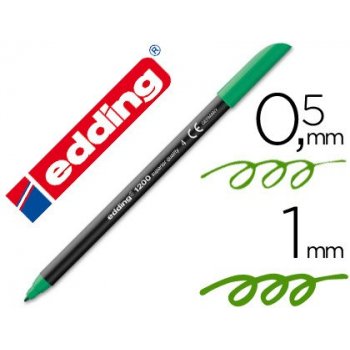 Rotulador edding punta fibra 1200 verde n.4 -punta redonda 0.5 mm