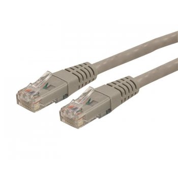 StarTech.com Cable de Red Gigabit Ethernet 15m UTP Patch Cat6 Cat 6 RJ45 Moldeado - Gris