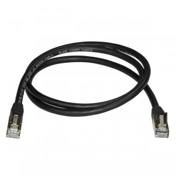 StarTech.com Cable de 1m de Red Ethernet RJ45 Cat6a Blindado STP - Cable sin Enganche Snagless - Negro