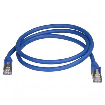 StarTech.com Cable de 1m de Red Ethernet RJ45 Cat6a Blindado STP - Cable sin Enganche Snagless - Azul