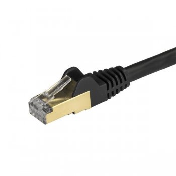 StarTech.com Cable de 2m de Red Ethernet RJ45 Cat6a Blindado STP - Cable sin Enganche Snagless - Negro
