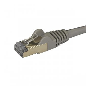 StarTech.com Cable de 3m de Red Ethernet RJ45 Cat6a Blindado STP - Cable sin Enganche Snagless - Gris