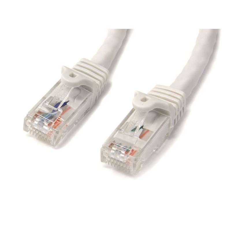 StarTech.com Cable de Red Gigabit Ethernet 15m UTP Patch Cat6 Cat 6 RJ45 Snagless Sin Enganches - Blanco