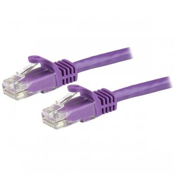 StarTech.com Cable de Red de 1m Púrpura Cat6 UTP Ethernet Gigabit RJ45 sin Enganches