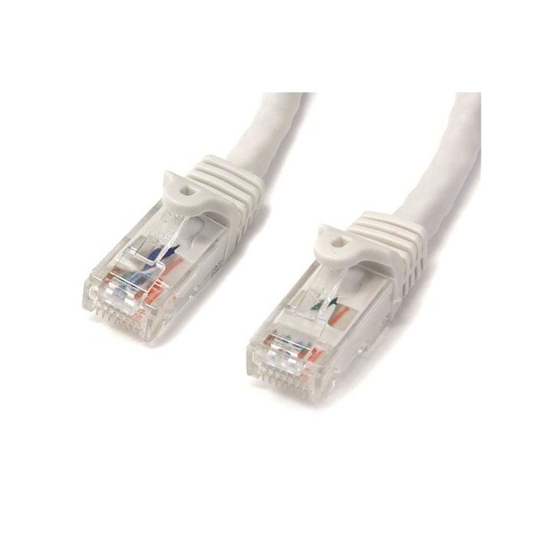 StarTech.com Cable de 2m Blanco de Red Gigabit Cat6 Ethernet RJ45 sin Enganche - Snagless
