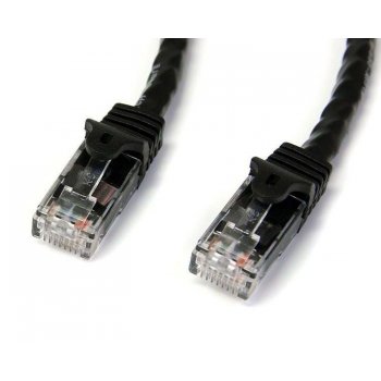 StarTech.com Cable de Red Ethernet Snagless Sin Enganches Cat 6 Cat6 Gigabit 0,5m - Negro