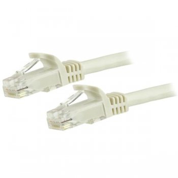 StarTech.com Cable de Red de 0,5m Blanco Cat6 UTP Ethernet Gigabit RJ45 sin Enganches