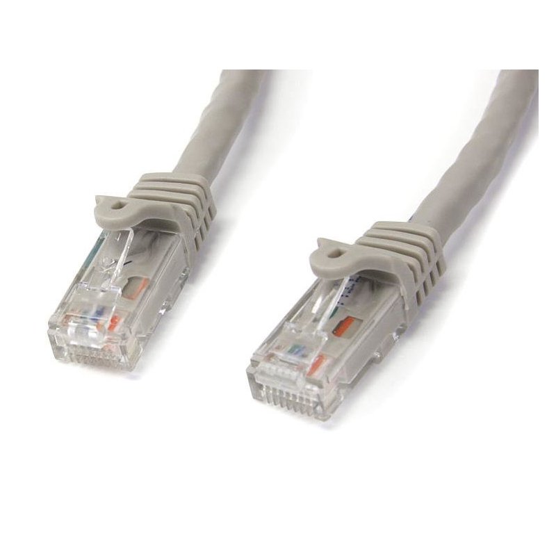 StarTech.com Cable de 5m Gris de Red Gigabit Cat6 Ethernet RJ45 sin Enganche - Snagless