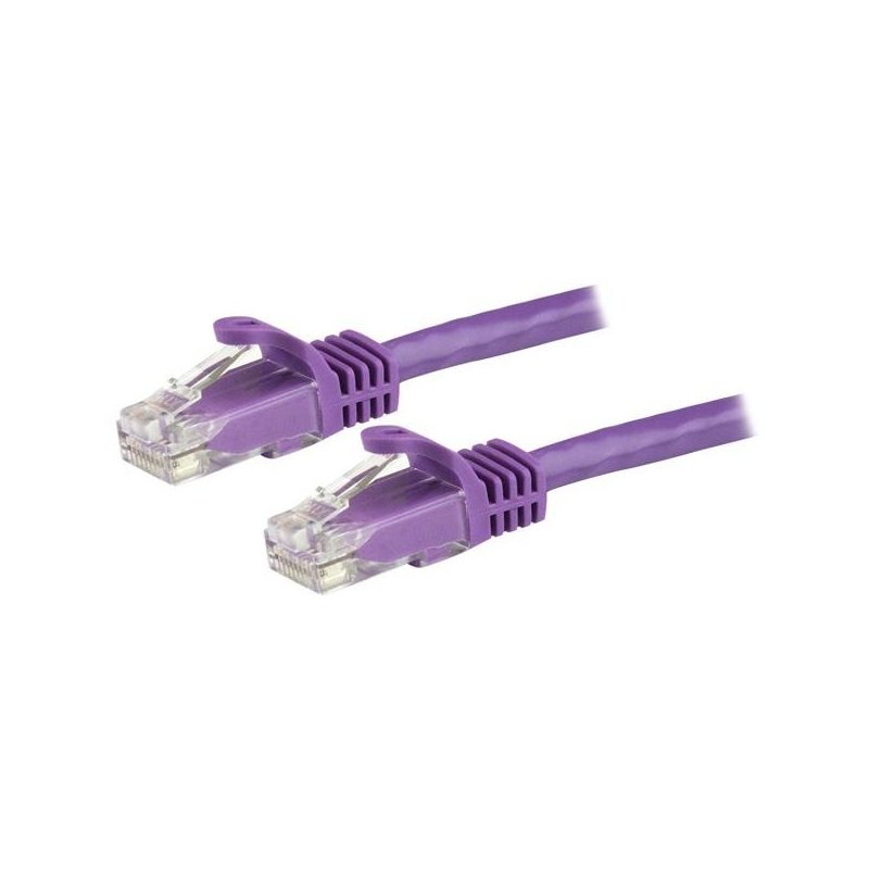 StarTech.com Cable de Red de 5m Púrpura Cat6 UTP Ethernet Gigabit RJ45 sin Enganches