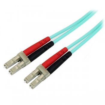 StarTech.com Cable de Fibra Óptica Patch de 10Gb Multimodo 50 125 Dúplex LSZH LC a LC de 10m – Aqua