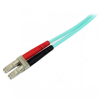 StarTech.com Cable de Red de 2m Multimodo Dúplex Fibra Óptica LC-LC 50 125 Libre de Halógenos- LSZH - Aguamarina
