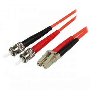 StarTech.com Cable Adaptador de Red de 1m Multimodo Dúplex Fibra Óptica LC-ST 50 125 - Patch Duplex