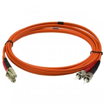 StarTech.com Cable Adaptador de Red de 2m Multimodo Dúplex Fibra Óptica LC-ST 50 125 - Patch Duplex
