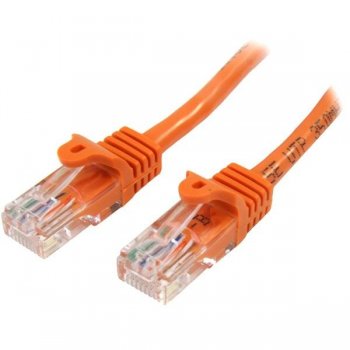 StarTech.com Cable de Red de 0,5m Naranja Cat5e Ethernet RJ45 sin Enganches