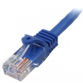 StarTech.com Cable de Red de 0,5m Azul Cat5e Ethernet RJ45 sin Enganches