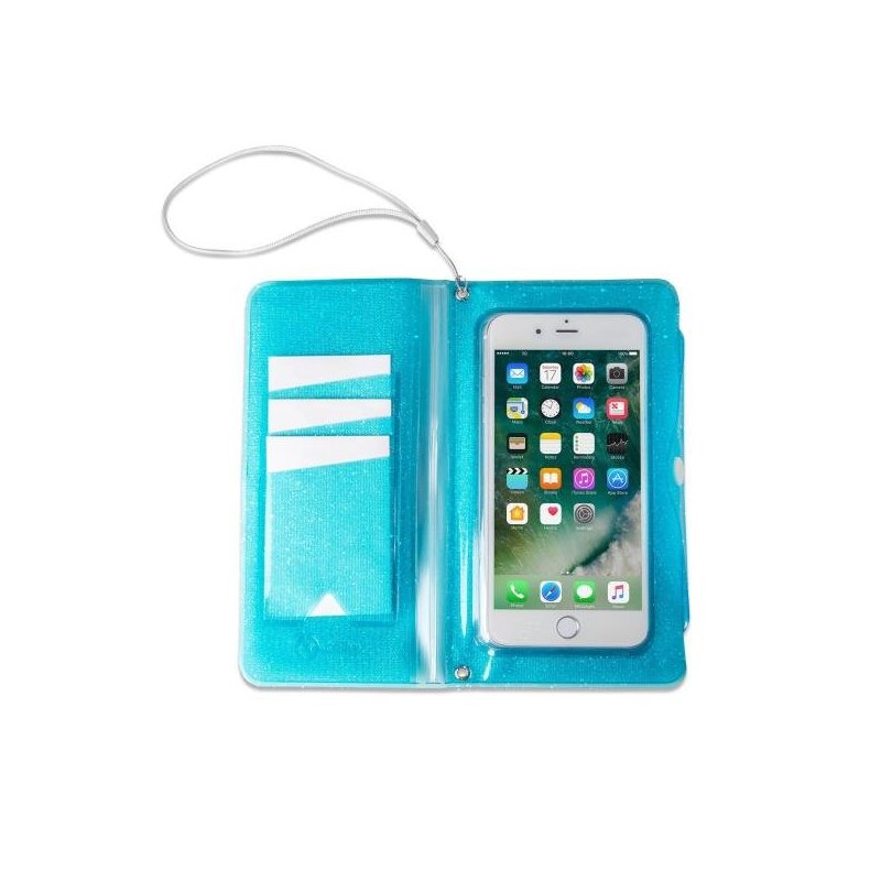 Celly SPLASHWALL18LB funda para teléfono móvil 15,8 cm (6.2") Funda cartera Azul