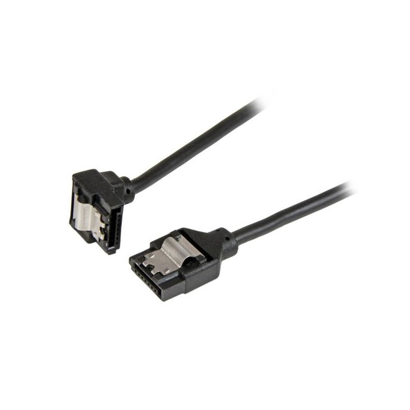 StarTech.com Cable SATA Redondo de 15cm Acodado a la Derecha con Seguro