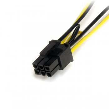 StarTech.com Cable Adaptador 15cm Alimentación SATA a Conector 6 Pines de Corriente de Tarjeta Gráfica PCI Express PCIe