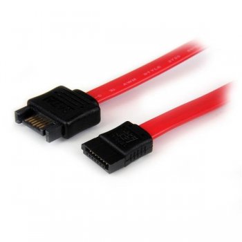 StarTech.com Cable de Extensión Alargador Datos SATA de 30cm - Serial ATA III 6Gbps - Rojo