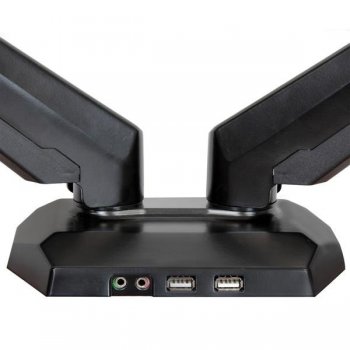 StarTech.com Base para Dos Monitores con Hub USB de 2 Puertos y Pass-Through de Audio