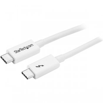 StarTech.com Cable de 2m Thunderbolt 3 Blanco - Cable Compatible con USB-C y DisplayPort - USB Tipo C