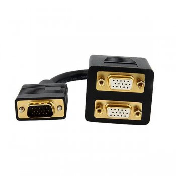 StarTech.com Cable de 30cm Duplicador Divisor de Vídeo VGA de 2 puertos Salidas Compacto - Bifurcador