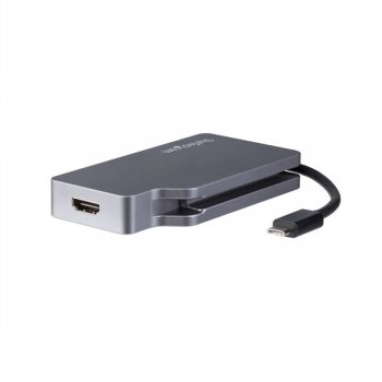 StarTech.com Adaptador de Vídeo USB-C Multipuertos - 4 en 1 de Aluminio - 4K 60Hz - Gris Espacial