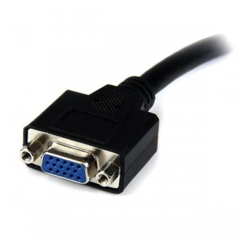 StarTech.com Adaptador Conversor de 20cm DVI-I a VGA - DVI-I Macho - HD15 Hembra - Cable Convertidor Negro