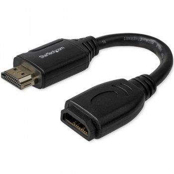 StarTech.com Cable de 15cm de Extensión Alargador HDMI 2.0 de Alta Velocidad - Extensor de Puertos - 4K de 60Hz