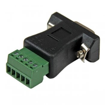 StarTech.com RS422 RS485 Serial DB9 - Terminal Block Adapter Negro