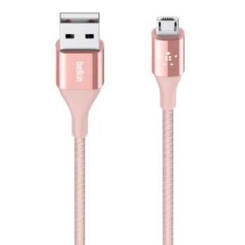 Belkin DuraTek cable USB 1,2 m 2.0 USB A Micro-USB B Oro, Rosa