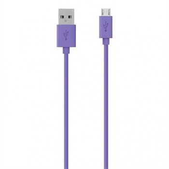 Belkin F2CU012BT2M-PUR cable USB 2 m 2.0 USB A Micro-USB B Púrpura