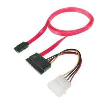 Nilox 0.5m SATA 22 cable de SATA 0,5 m SATA 22-pin SATA 7-pin + Molex (4-pin) Rojo